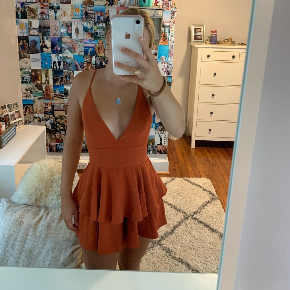 Princess Polly Burnt orange romper/dress